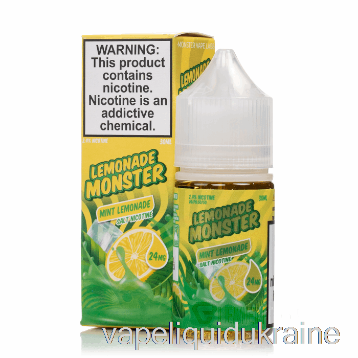 Vape Liquid Ukraine Mint - Lemonade Monster Salts - 30mL 24mg